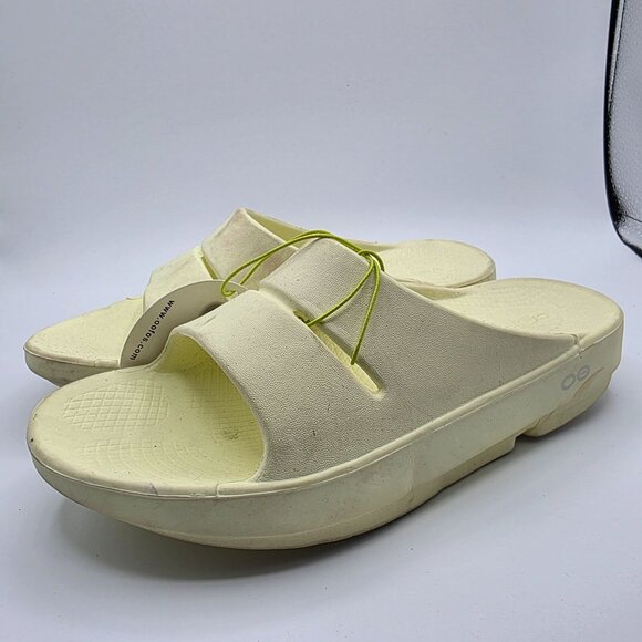 OOFOS OOahh Womens Size 6 Mello Yellow Sandals Slides Casual Walking Comfort - Picture 4 of 13